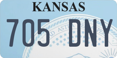 KS license plate 705DNY