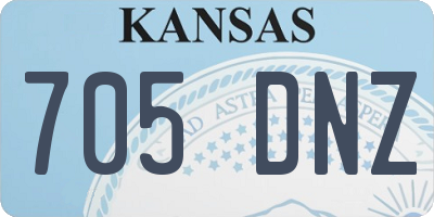 KS license plate 705DNZ