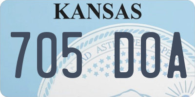 KS license plate 705DOA