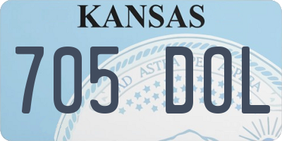 KS license plate 705DOL