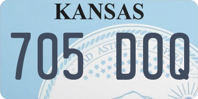 KS license plate 705DOQ