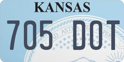 KS license plate 705DOT