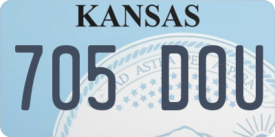 KS license plate 705DOU