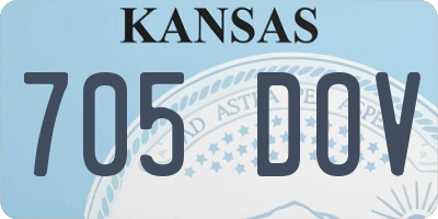 KS license plate 705DOV
