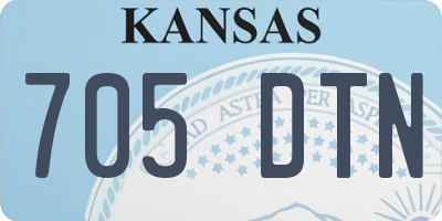 KS license plate 705DTN