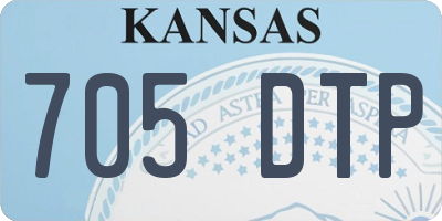 KS license plate 705DTP