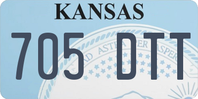 KS license plate 705DTT