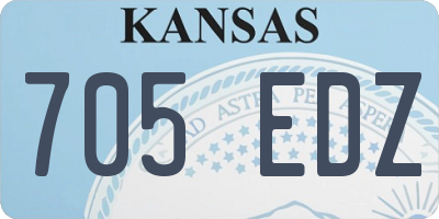 KS license plate 705EDZ
