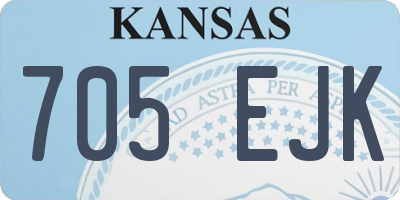 KS license plate 705EJK