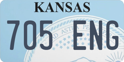 KS license plate 705ENG