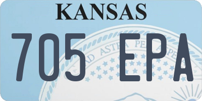 KS license plate 705EPA