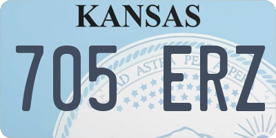 KS license plate 705ERZ