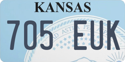 KS license plate 705EUK