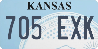 KS license plate 705EXK