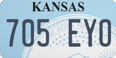 KS license plate 705EYO