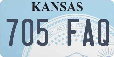 KS license plate 705FAQ