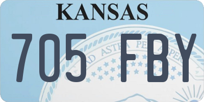 KS license plate 705FBY