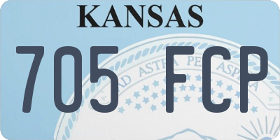 KS license plate 705FCP