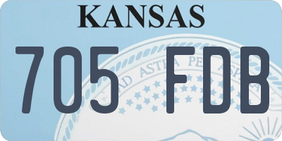 KS license plate 705FDB