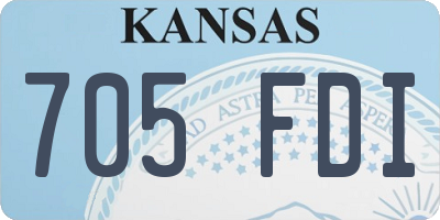 KS license plate 705FDI