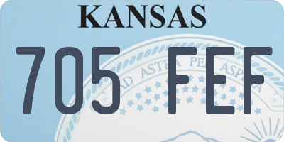 KS license plate 705FEF