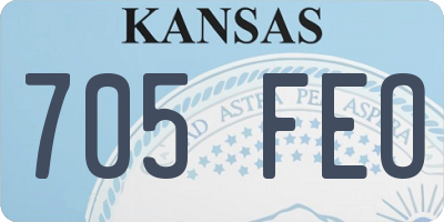 KS license plate 705FEO
