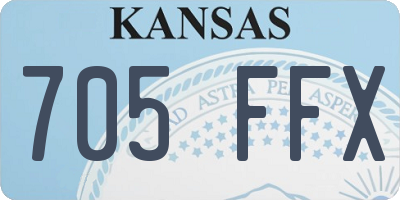 KS license plate 705FFX