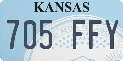 KS license plate 705FFY