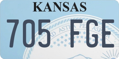 KS license plate 705FGE