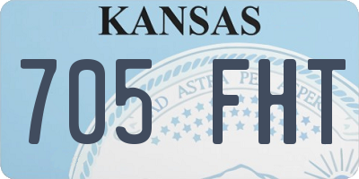 KS license plate 705FHT