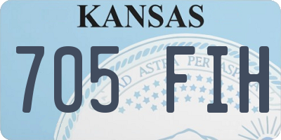KS license plate 705FIH