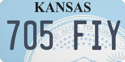 KS license plate 705FIY