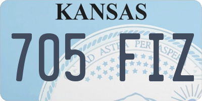 KS license plate 705FIZ