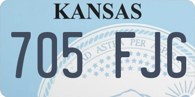 KS license plate 705FJG
