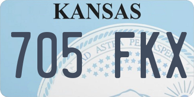 KS license plate 705FKX