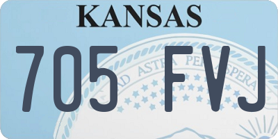 KS license plate 705FVJ