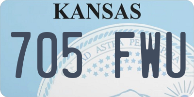 KS license plate 705FWU