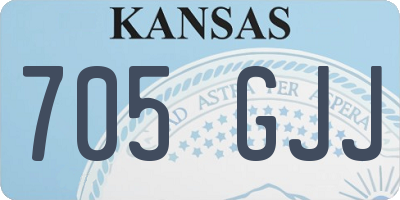 KS license plate 705GJJ