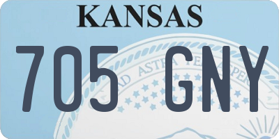 KS license plate 705GNY