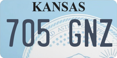 KS license plate 705GNZ