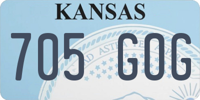 KS license plate 705GOG