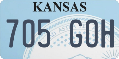 KS license plate 705GOH