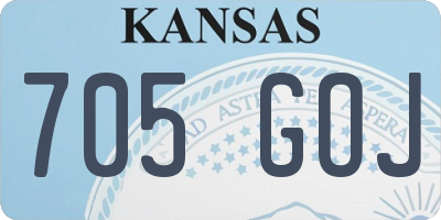 KS license plate 705GOJ