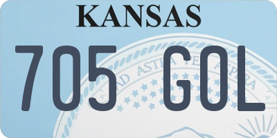 KS license plate 705GOL