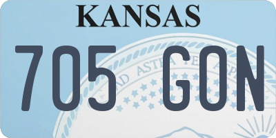 KS license plate 705GON