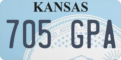 KS license plate 705GPA