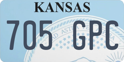 KS license plate 705GPC