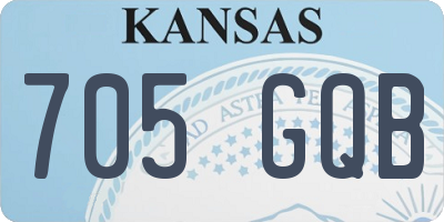 KS license plate 705GQB