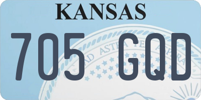 KS license plate 705GQD