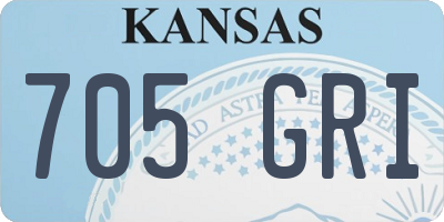 KS license plate 705GRI